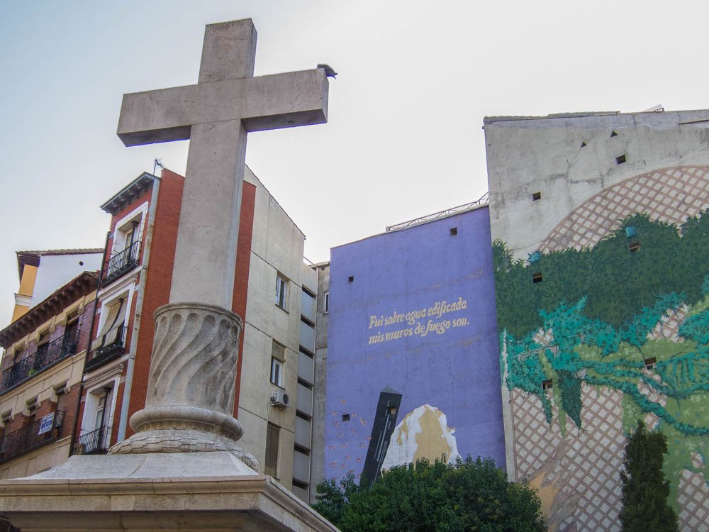 stone Cross in Madrid city center 