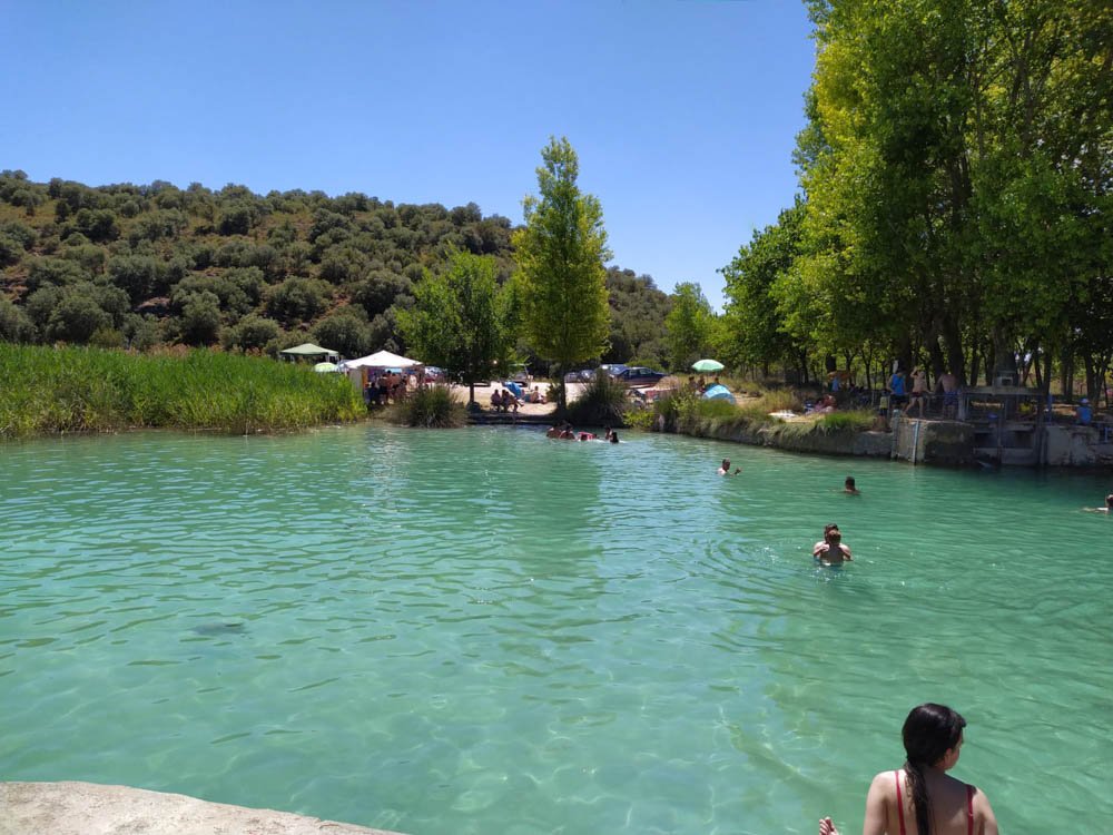 zona de baño en las lagunas