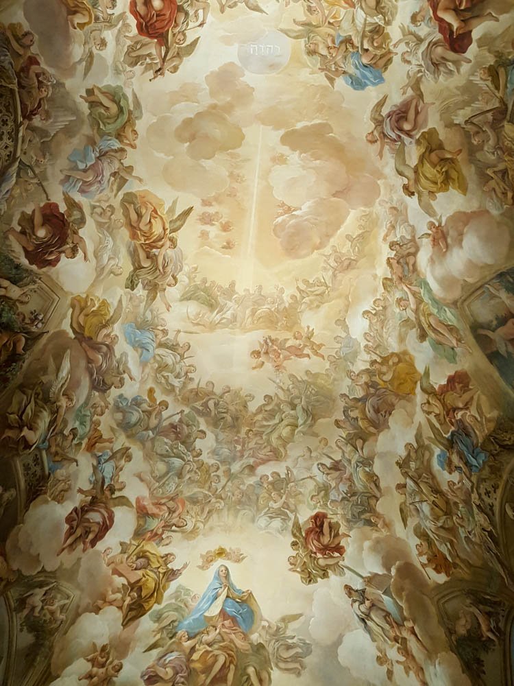 Painted ceiling in the Sacristy